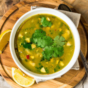Lemon Coriander Vegetable Soup